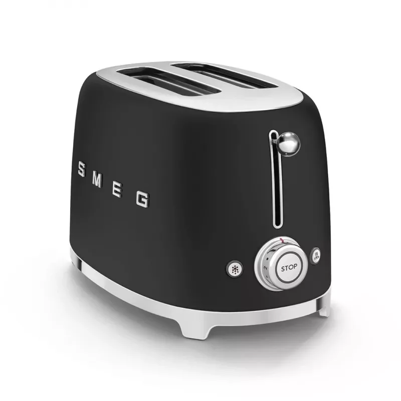 Toster Smeg 50's Style TSF01BLMEU na 2 kromki czarny stal nierdzewna
