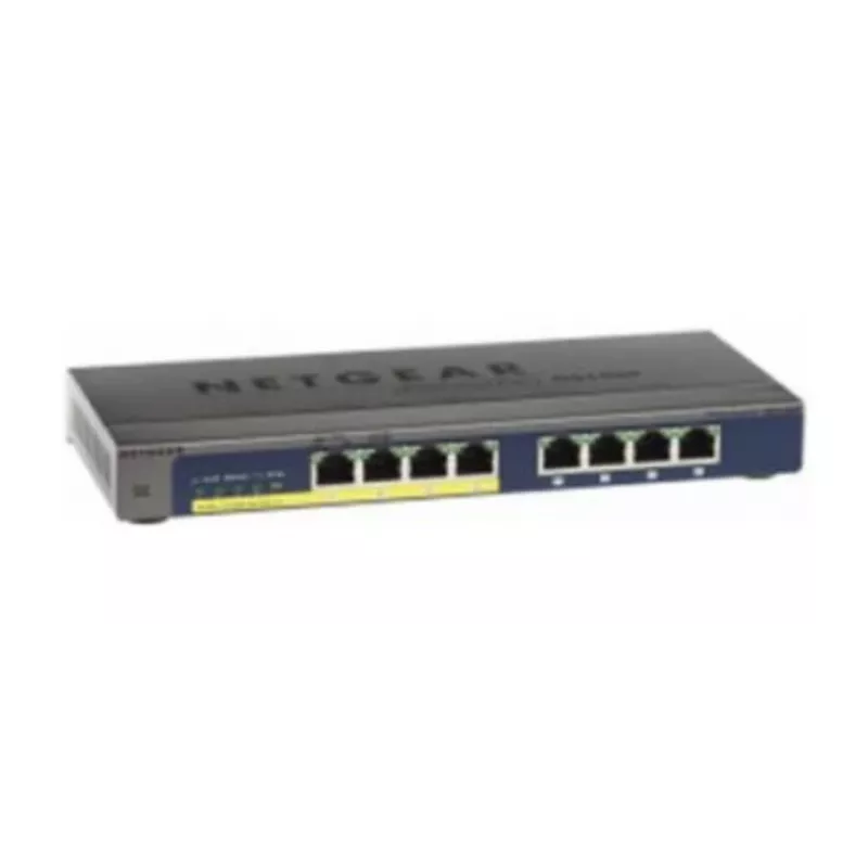 NETGEAR GS108PP Niezarządzalny przełącznik Gigabit Ethernet (10/100/1000) Power over Ethernet (PoE) Czarny