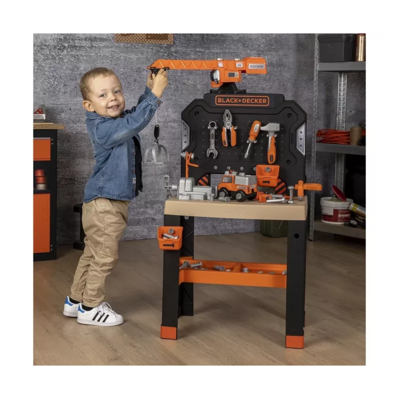 Zestaw narzędzi warsztatowych dla dzieci SMOBY Bricolo Builder 7600360741 – zestaw konstrukcyjny do zabawy w role