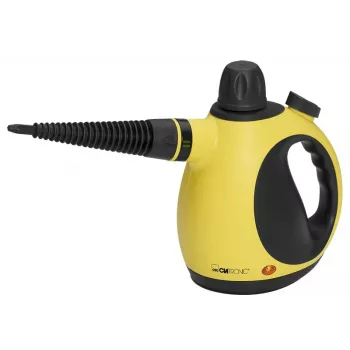 Przenośny czyścik parowy CLATRONIC DR 3653 — zbiornik na wodę 0,25 L, 1050 W, 3,5 bara, kabel 5 m, żółty