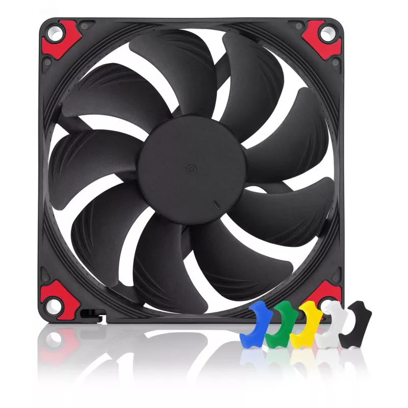 Noctua NF-A9x14 HS-PWM CH.BK.S 92 mm cienki wentylator PWM do obudowy komputera, 12 V, 600–2500 RPM, 57,5 m³/h, grubość 14 mm