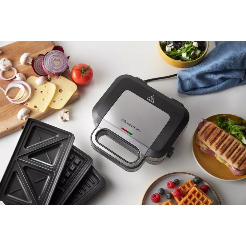 Opiekacz do kanapek Russell Hobbs 26810-56 750 W Czarny, Stal nierdzewna