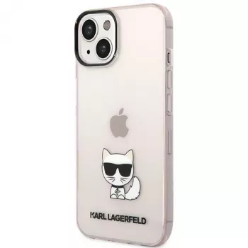 Karl Lagerfeld KLHCP14MCTRI Iphone 14 Plus / 15 Plus 6.7 Hardcase różowy / różowy przezroczysty etui z kotką Choupette