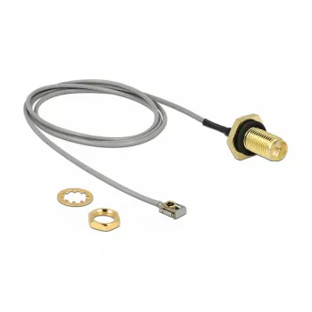 Kabel koncentryczny DeLOCK 89927 0,5 m RP-SMA MHF I LK czarny szary