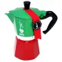 Bialetti Moka Express Italia 6TZ (300 ml) czerwono-zielony