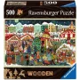 Puzzle Ravensburger Wooden Puzzle Christmas Market — 500 elementów, elementy drewniane