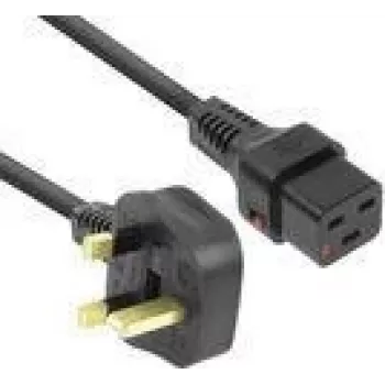 ACT Powercord UK male - C19 IEC Lock czarny 2 m PC1214 230V 16A