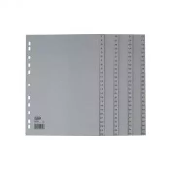 ELBA Register A4 1-100 PP Szary 100 Tabulatorów - Materiały biurowe
