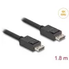 Delock - Kabel DisplayPort - DisplayPort (M) z zatrzaskiem do DisplayPort (M) z zatrzaskiem - DisplayPort 2.1 - 1,8 m - Obsługuje 16K 60 Hz (15 360 x 8640), transfer danych do 80 Gb/s