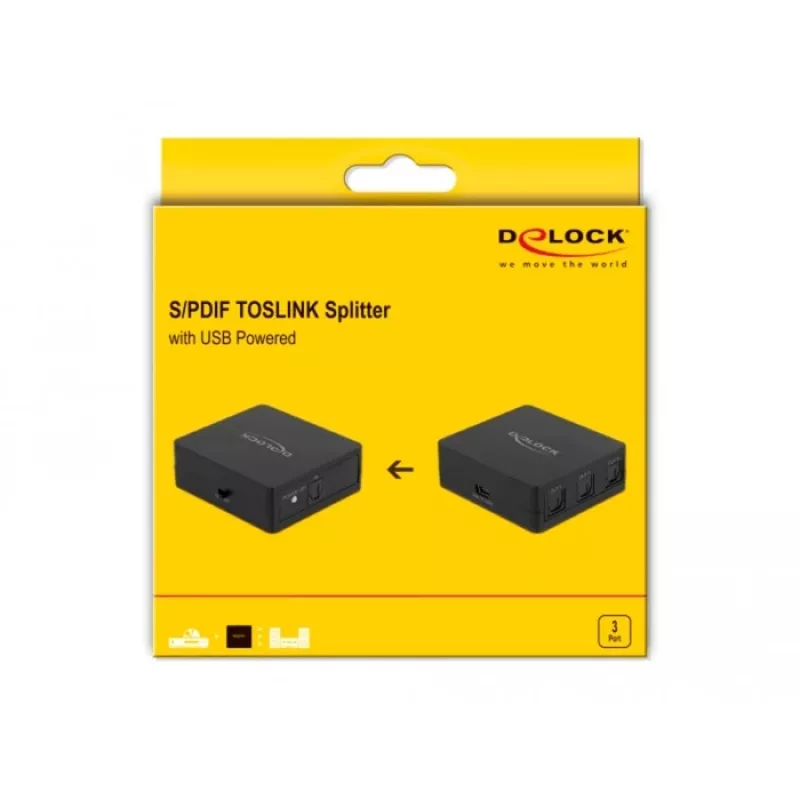 Rozgałęźnik S/PDIF TOSLINK DeLOCK 63397