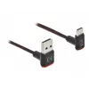 Kabel USB DeLOCK EASY-USB 2.0 Typ-A męski na Typ-C męski kątowy 0,2 m czarny