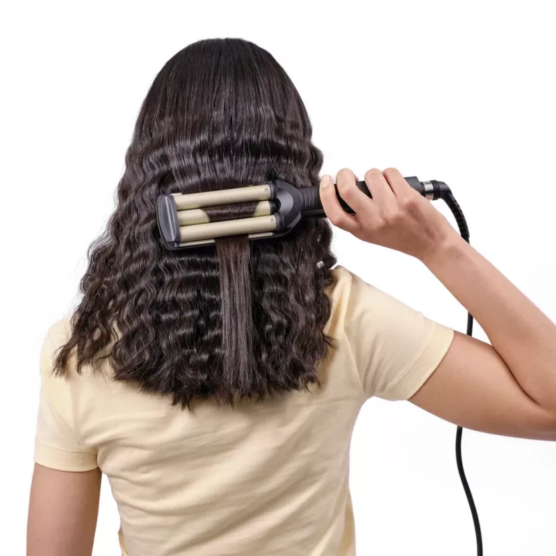 Lokówka teksturująca BaByliss C260E EasyWaves, ciepły czarny, srebrny, 70,9 (1,8 m)