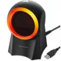 Przewodowy stacjonarny skaner kodów kreskowych QOLTEC 50857 — 1D/2D, USB, obudowa ABS, czarny, kabel 1,75 m