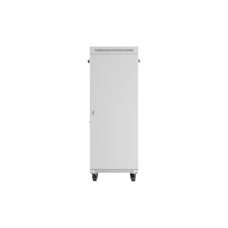 LANBERG 19-calowa 32U stojąca szafa rack 600×600 mm szara z perforowanymi drzwiami i LCD (płaska paczka)