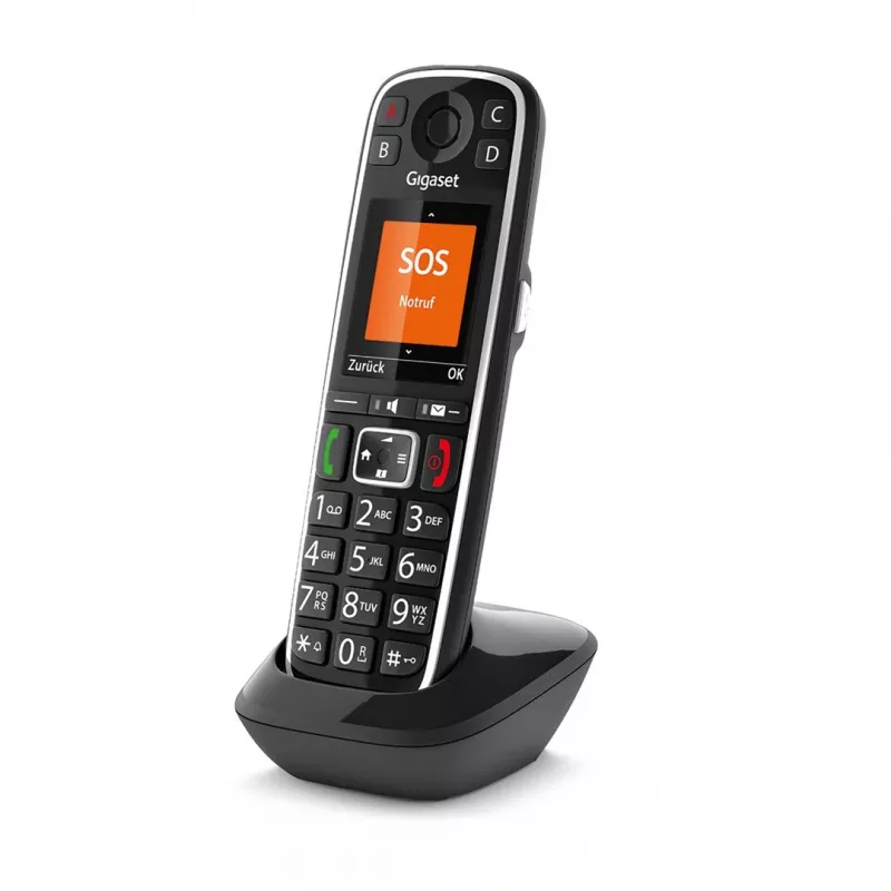 Gigaset E720HX Analogowy/DECT telefon z identyfikacją rozmówcy Czarny