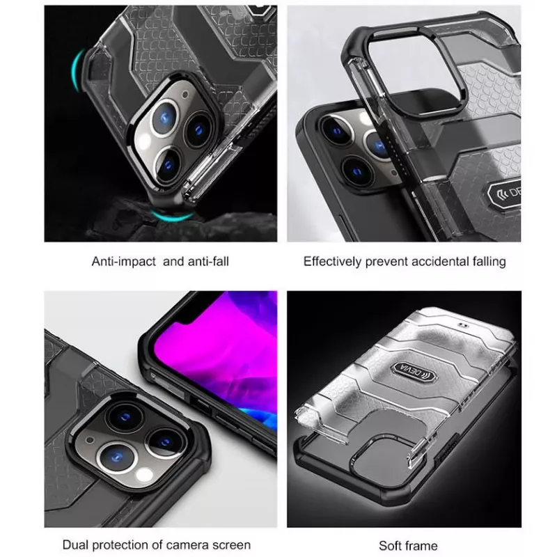 Ochronne etui odporne na wstrząsy Devia Vanguard do iPhone 12 Pro Max, zielone