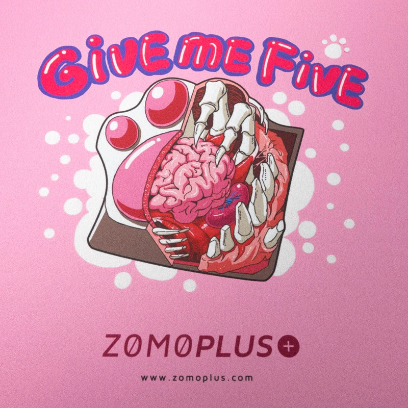 ZOMOPLUS Give Me Five gamingowa podkładka pod mysz, 500x420mm - różowa