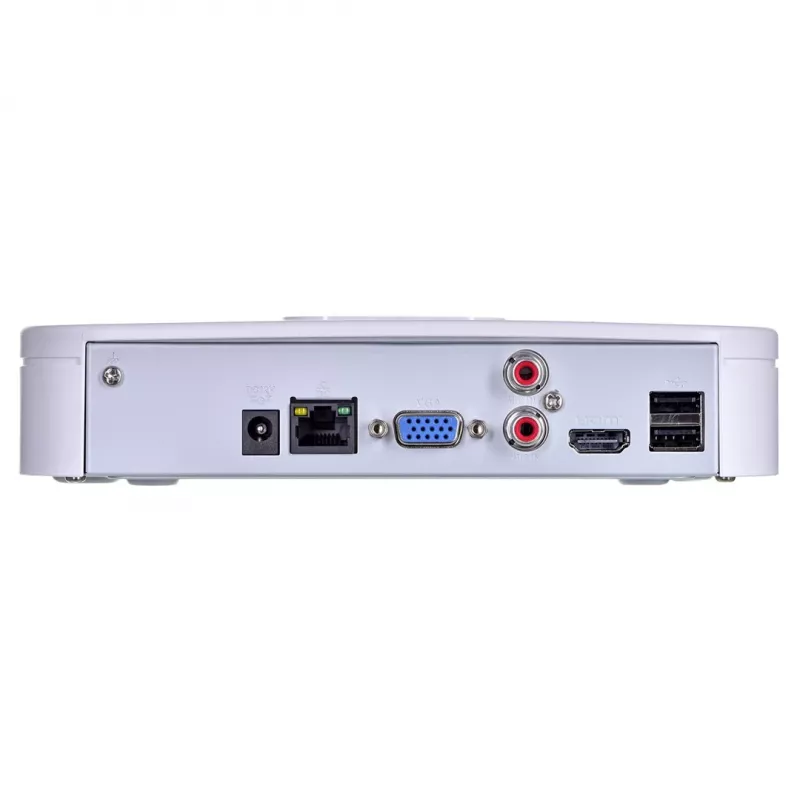 Rejestrator sieciowy DAHUA NVR2108-I2 — 8-kanałowy NVR, 4096×2400 maks., SATA III do 10 TB, 1U biały