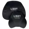 L33T Gaming 160382 Luksusowy Zestaw Poduszek do Krzesła Gamingowego, Pianka Memory, Welur, Ultra-miękki, Czarny