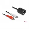 DeLOCK 87857 kabel audio 2 x RCA RJ-45 czarny czerwony biały