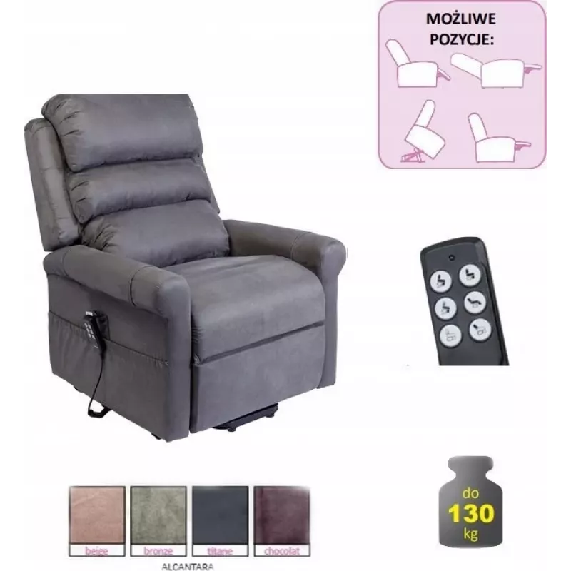 Fotel geriatryczny STYLEA II kolor: tytanowy