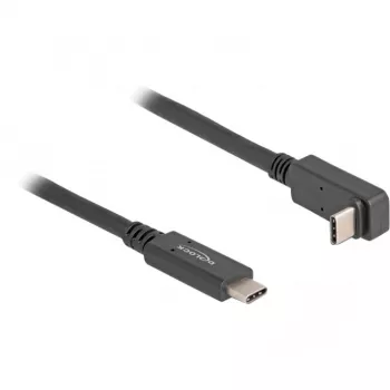 Kabel USB DeLOCK USB Type-C męski na USB Type-C męski kątowy 2m 5Gbps 4K PD 60W