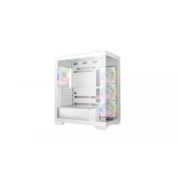 Obudowa PC DeepCool CG580 4F V2 Midi Tower biały — ATX, hartowane szkło, 3 wentylatory boczne 120 mm, wsparcie chłodnicy bocznej 360 mm