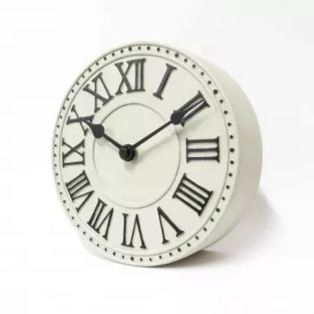 NeXtime klok 5187wi London Table, Ø16 cm, Ścienny, Biały/Czarny+B32