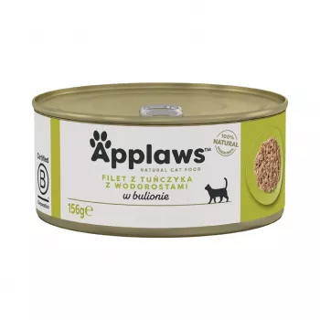 APPLAWS Filet z tuńczyka z wodorostami w bulionie - mokra karma dla kota - 156g
