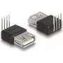 DeLOCK Adapter USB 2.0 Type-A gniazdo kobiece na 4 piny kątowe 90°