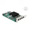 Karta sieciowa DELOCK PCI Express x4 Gigabit LAN 4xRJ45 PoE+