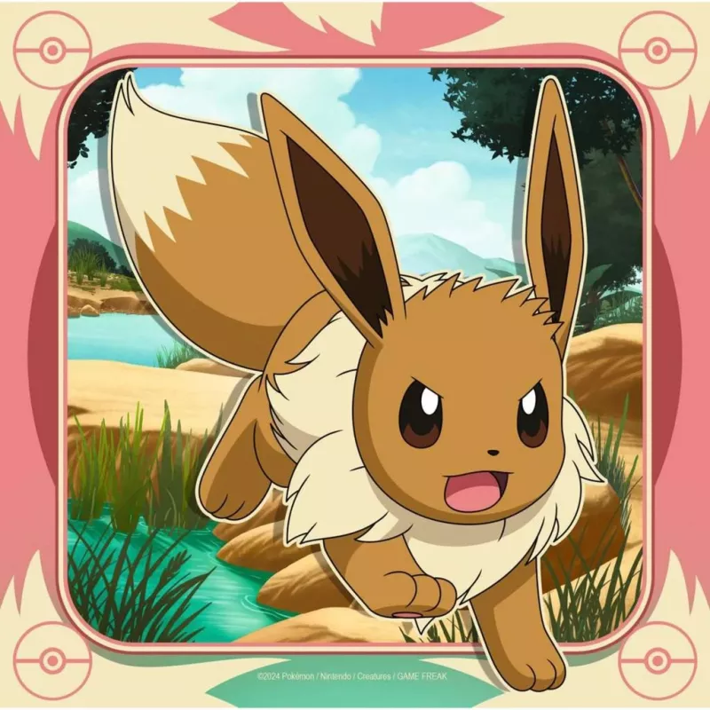 Puzzle Ravensburger Pikachu, Charizard i Eevee — 147 elementów, dla dzieci od 5 lat, 210×? mm