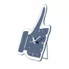NeXtime zegar 5185bl Mini Thumbs Up, 20,5x21, ścienny, niebieski/srebrny