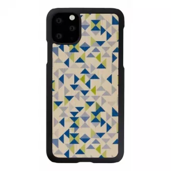 Etui na smartfon man and wood do iPhone 11 Pro Max — niebieski trójkąt czarne etui ochronne