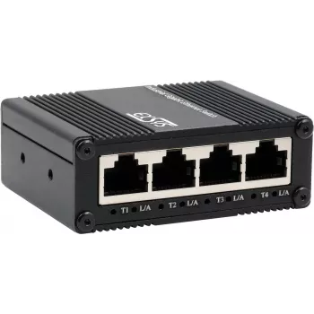 Przemysłowy 5-portowy przełącznik Gigabit Exsys EX-62021 z zasilaniem przez USB-C, niezarządzalny