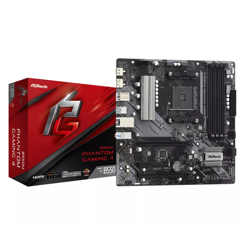 Płyta główna ASRock B550M Phantom Gaming 4 AMD B550 Socket AM4 micro ATX