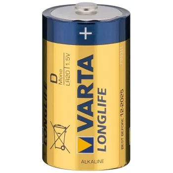 Bateria Varta 4120 Longlife D Mono 1,5 V — pierwotna cynkowo‑węglowa, rozmiar D, 1,5 V