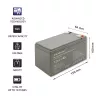 Qoltec 53076 Bateria AGM | 12V | 7Ah | Systemy alarmowe