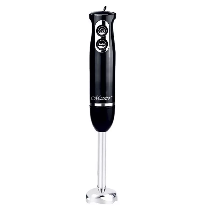 Blender kielichowy Maestro MR-511 — 500 W, 2 prędkości, pulsacyjna, turbo, zdejmowany pojemnik 900 ml, ostrze ze stali nierdzewnej, czarny