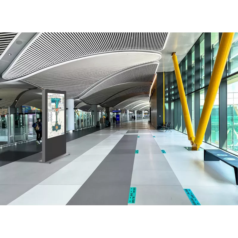 Kiosk wolnostojący EDBAK IDS09.55 55 cali czarny – wolnostojący stojak ekspozycyjny na ekrany 55 cali