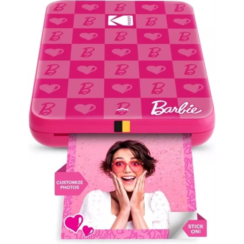 Barbie x Kodak STEP Slim Przenośna Drukarka Zdjęć Kolor ZINK 2x3'' 1ppm, Bluetooth, Różowy