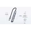 Unitek H1208A hub USB-A, 4 porty (1x USB-A 5 Gbps, 3x USB-A 2.0), aluminiowy, srebrny