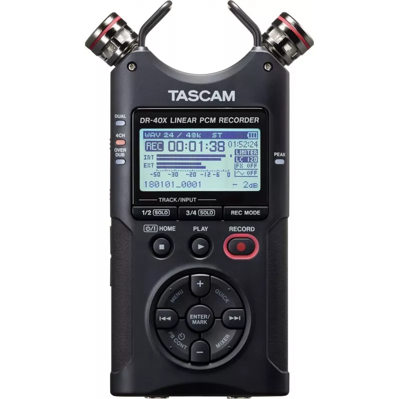 Tascam DR-40X - przenośny rejestrator cyfrowy z interfejsem USB, 2 x nagrywanie stereo