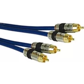 Kabel audio Kindermann 5763000110 10 m 2xRCA niebieski