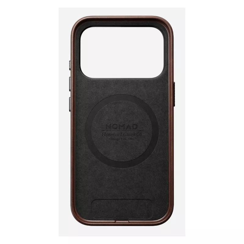 Pokrowiec na telefon Nomad Traditional Leather etui do iPhone 17 Pro, skóra mikrofibra, pasuje do 6,3 cala (16 cm), brązowy