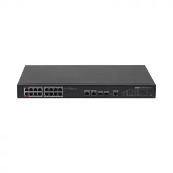 Niezarządzalny przełącznik Gigabit Ethernet DAHUA PFS4218-16ET-240, 16 portów RJ-45 PoE, 8.8 Gbit/s, MAC 4000