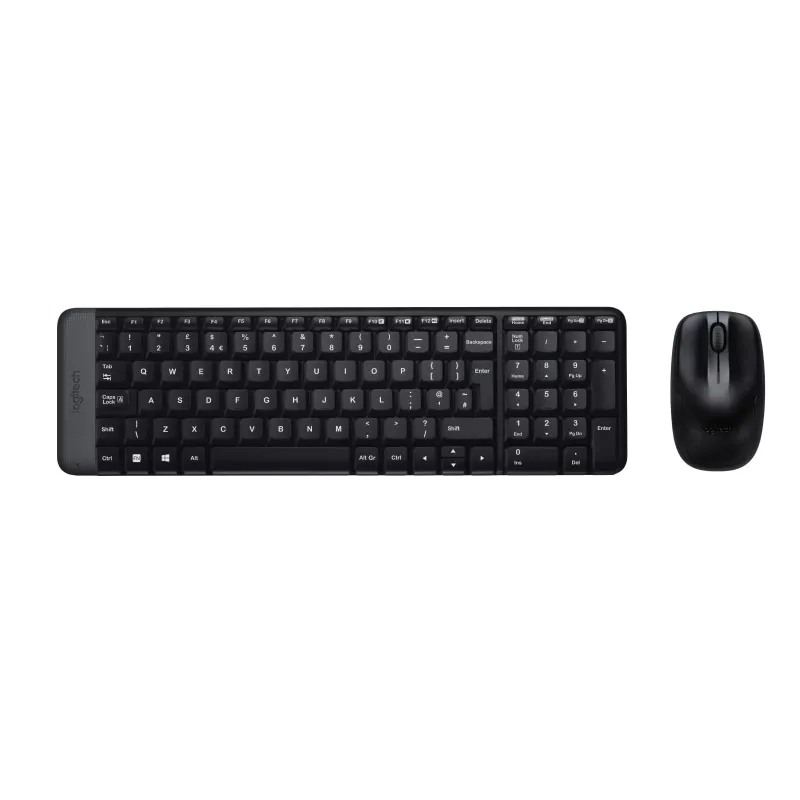 Bezprzewodowy zestaw MK220, Bezprzewodowy, RF, QWERTZ, Czarny, Mysz