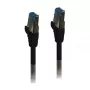 Kabel krosowy RJ45 - CAT6A 500Mhz - 0,15m - czarny - S-STP(S/FTP) - TPE/LSZH(Superflex) - AWG26 - Syner
