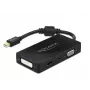 Adapter DeLOCK Mini DisplayPort 1.2 na VGA HDMI DVI Audio 4K Pasywny Czarny