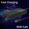 Qoltec 90W GaN Super Fast SLIM Ładowarka ścienna | XP | 5-20V | 4,5A | USB-C 3.1 | Laptop | MacBook | Smartfon | + kabel